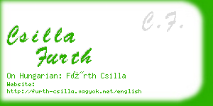 csilla furth business card